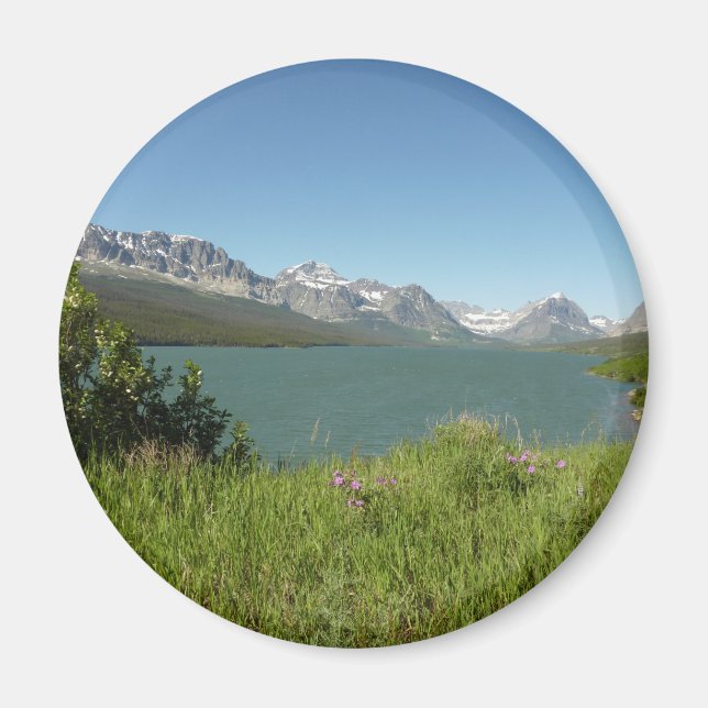 Aimant Vue du lac Swiftcurrent au parc national de Glacie (Devant)