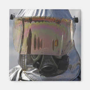 Aimant Vue en gros plan d'un sapeur-pompier