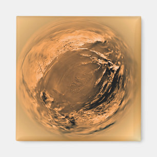 Aimant Vue en oeil de poisson de la surface de Titan