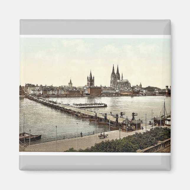 Aimant Vue générale, Cologne, Rhin, Allemagne classique (Devant)