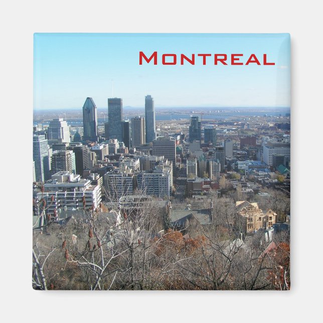Aimant Vue panoramique sur Montréal (Devant)