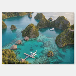 Aimant Vue paradisiaque des îles Raja Ampat Piaynemo Art