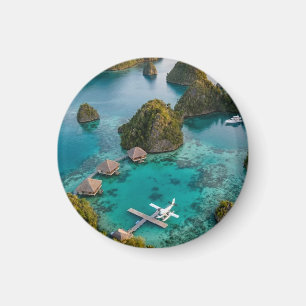 Aimant Vue paradisiaque des îles Raja Ampat Piaynemo Art