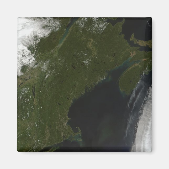Aimant Vue satellite de la Nouvelle-Angleterre (Devant)