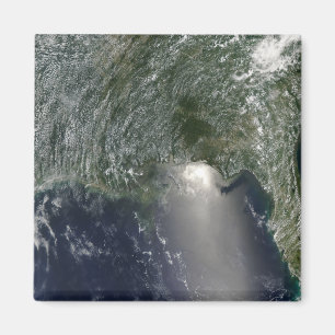 Aimant Vue satellite d'une marée noire