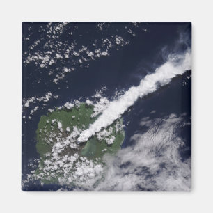 Aimant Vue satellite d'une plume épaisse et vapeur-riche