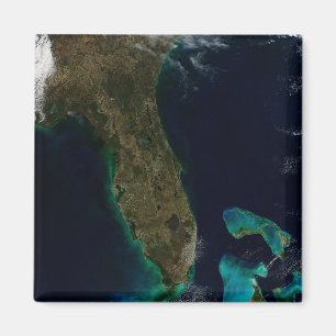Aimant Vue Satellite Sur La Floride.
