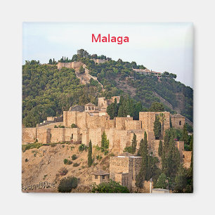 Aimant Vue sur la forteresse d'Alcazaba à Malaga