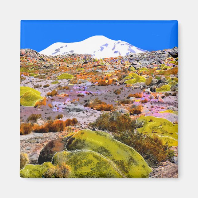 Aimant Vue sur la montagne des Andes du Pérou #1 (Devant)