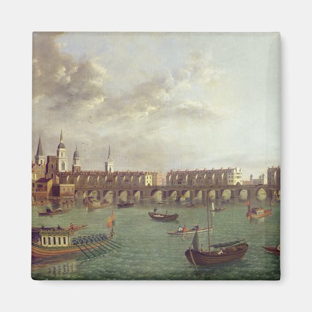 Aimant Vue sur le pont du Vieux Londres (Devant)