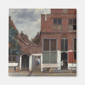 Aimant Vue sur les maisons de Delft The Little Street