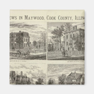 Aimant Vue sur Maywood, Cook County, Illinois