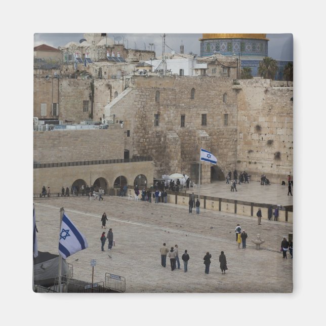 Aimant Vue sur Western Wall Plaza, en fin d'après-midi (Devant)