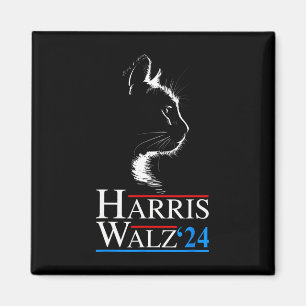 Aimant Waltz 2024 Election Funny Cat Kamala Harris Tim WA
