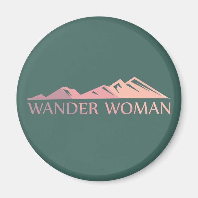 Aimant Wander woman randonnée camping (Devant)