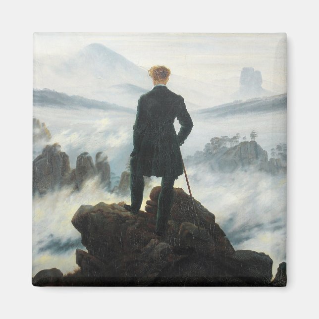 Aimant Wanderer au-dessus de la mer de brouillard, Friedr (Devant)