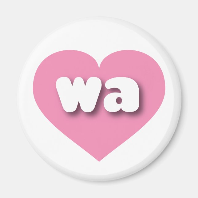 Aimant Washington Pink Heart - J'aime wa (Devant)