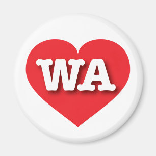 Aimant Washington Red Heart - J'aime WA