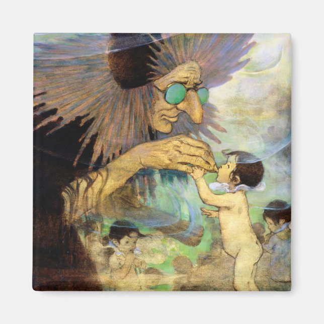 Aimant Water Baby and Fairy, Jessie Willcox Smith (Devant)