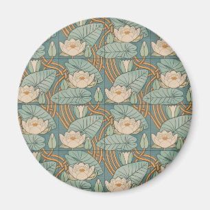 Aimant Water Lys Lily Art Nouveau Nature