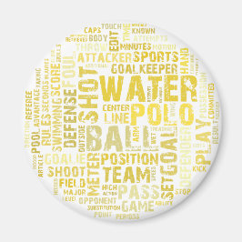 Aimant Water Polo Word Cloud Produits