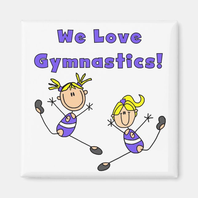 Aimant We Love Gymnastique Tshirts et cadeaux (Devant)