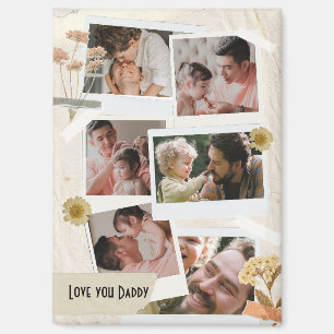 Aimant We Love You Papa Photo Collage