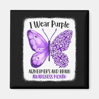 Aimant Wear purple alzheimer's and brain awareness month