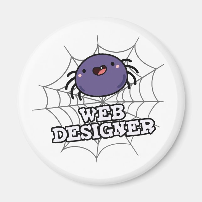 Aimant Web Designer Funny Spider Pun (Devant)