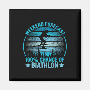 Aimant Week-end de sports d'hiver Prévision 100% Chance B
