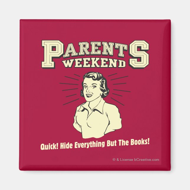 Aimant Week-end Parents : Tout cacher (Devant)