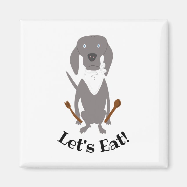 Aimant Weim Chef Weimaraner Gray Ghost Chien Cook (Devant)