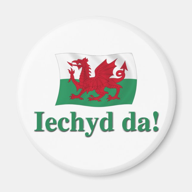 Aimant Welsh Iechyd da (Bravo !) (Devant)