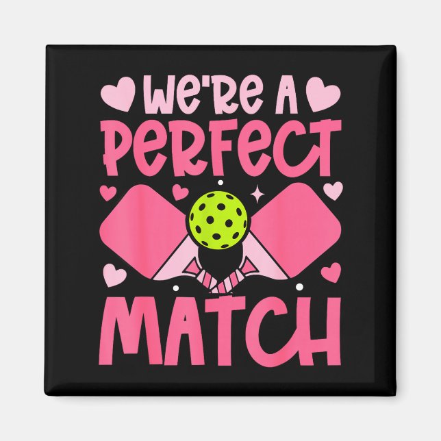 Aimant We're A Match Ckleball Couple Paddle Hearts Valent (Devant)