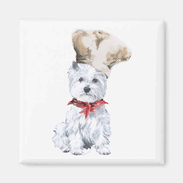 Aimant West Highland White Terrier Chef (Devant)