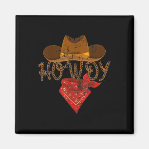 Aimant Western Cowboy Tee - shirts Howdy - Clic Fit, Manc