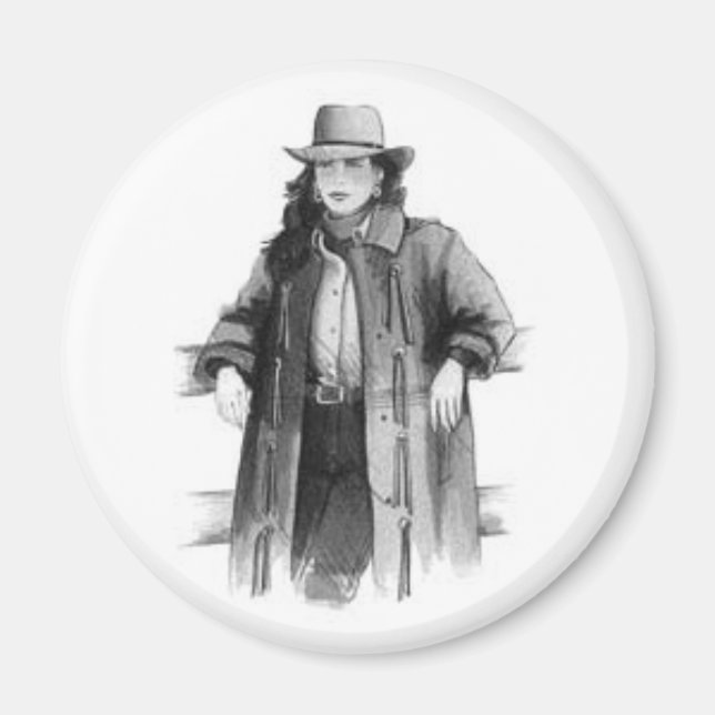 Aimant Western Cowgirl (Devant)