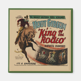 Aimant Western Hoot Gibson Roi Du Rodéo