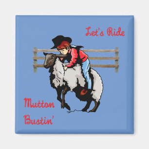 Aimant Western Rodeo Mutton Bustin'