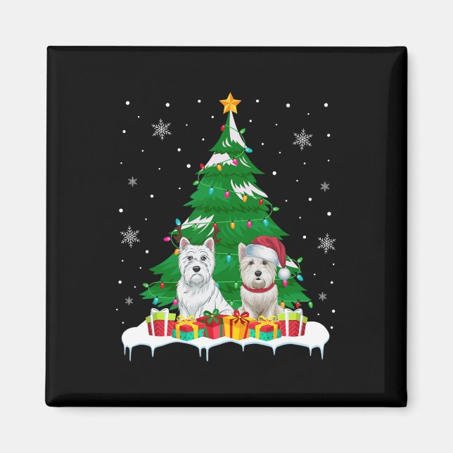 Aimant Westin Chien Noël Lumières Arbre Père Noël Reindee (Devant)