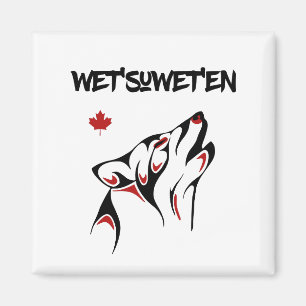 Aimant Wet'suwet'en Howling Wolf Haida Style Tatouage cou