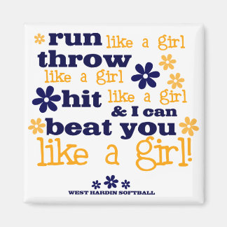 Aimant WH Softball Comme Une Fille