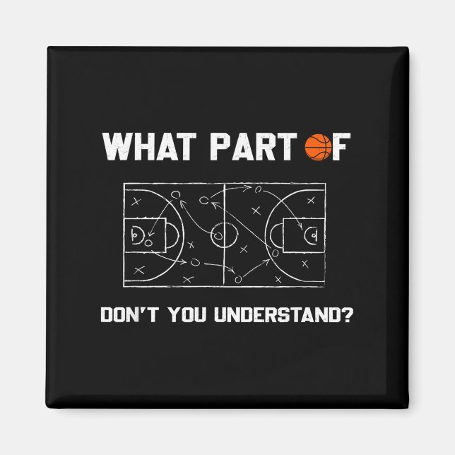 Aimant What Part Of Don't You Understand Funny Basketball (Devant)