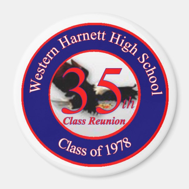 Aimant WHHS 35th Reunion Logo (Devant)