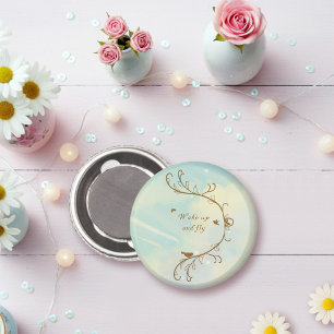 Aimant Whimsical Baby Blue Se réveiller et voler