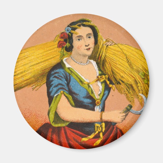 Aimant Whiskey Advertising Étiquette, Vers 1860. (Devant)