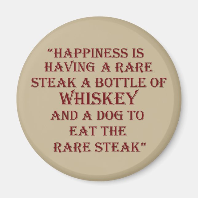 Aimant Whiskey cite d'étranges paroles d'alcool (Devant)