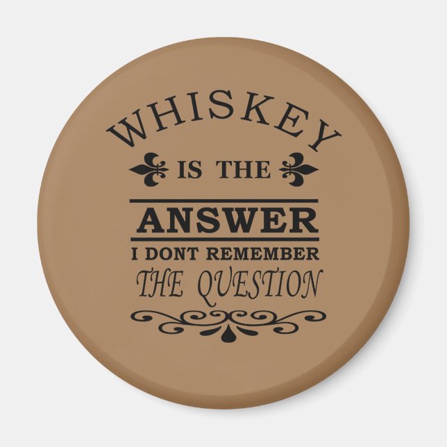 Aimant Whiskey cite d'étranges paroles d'alcool (Devant)