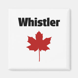 Aimant Whistler Canada Natural Red Maple Leaf