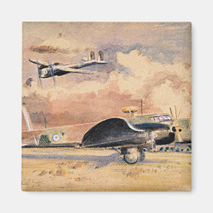 Aimant Whitley Bombers Sunning, oeuvre de Paul Nash